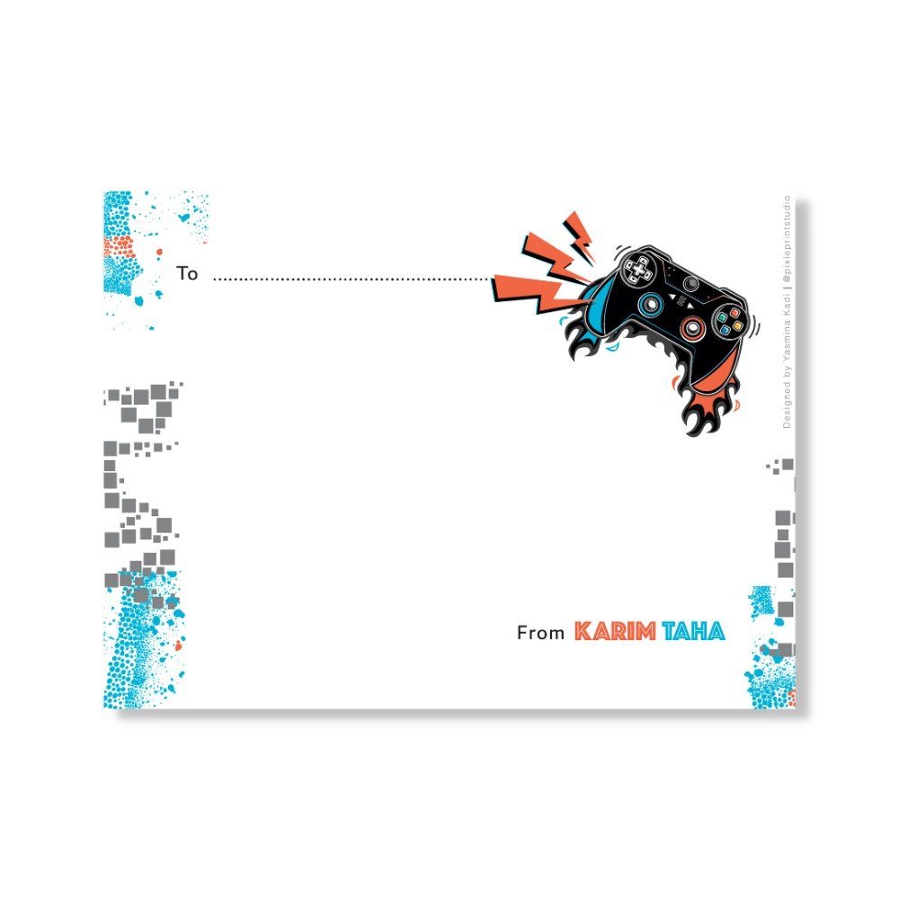 Customizable Kids 
Note Cards: Gaming