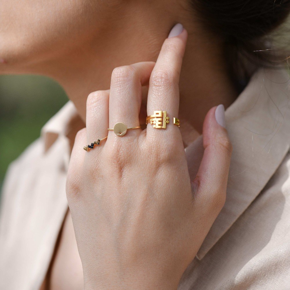 Triple The Love 
Gold Ring