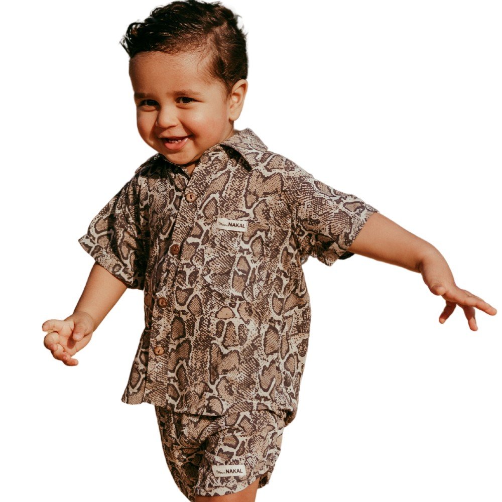 Snake Print Two 
Piece Kids Outfit