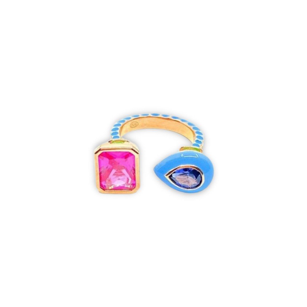Pink & Blue 
Peary Ring