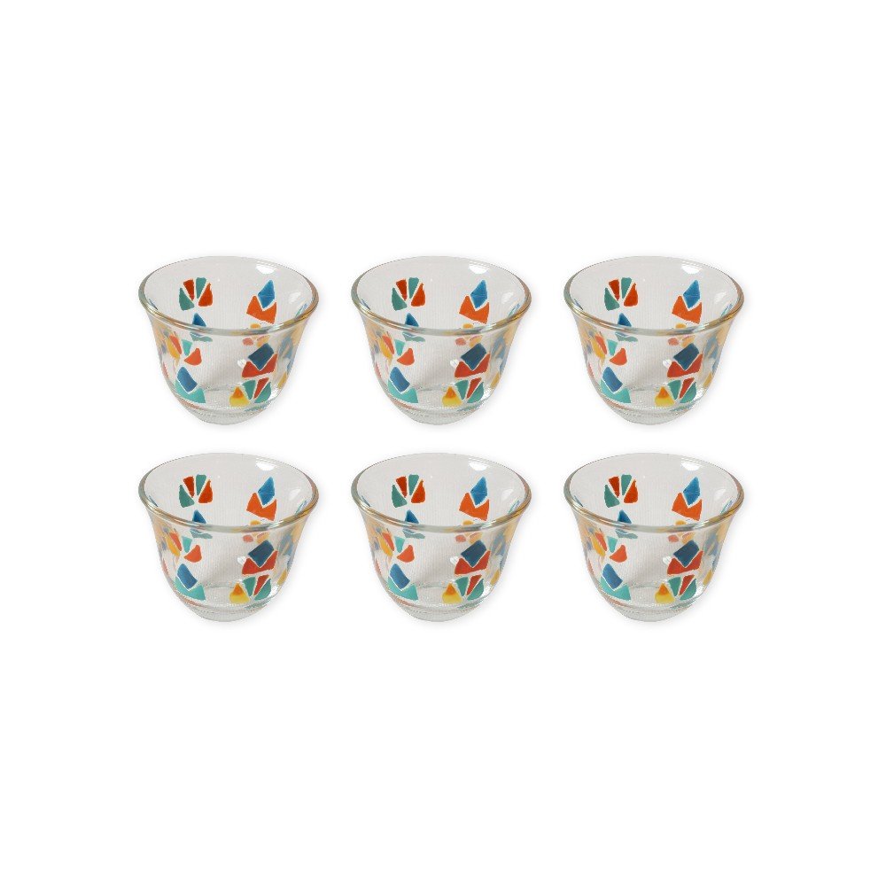 Set of 6 Shapes Glass 
Shaffe Coffee Cups