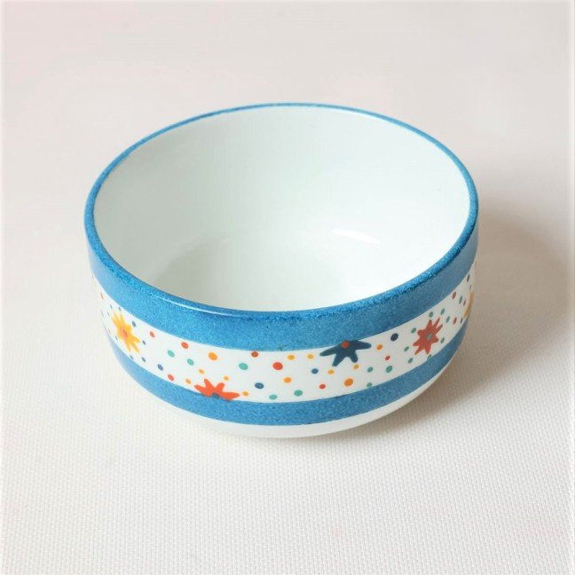 Set of 3 Stars Blue 
Porcelain Bowls