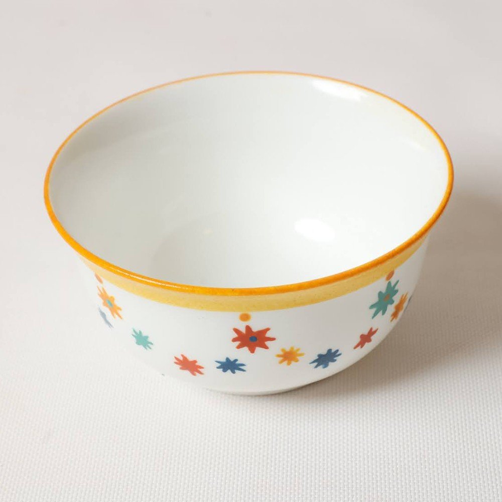 Set of 3 Stars Yellow 
Porcelain Bowls