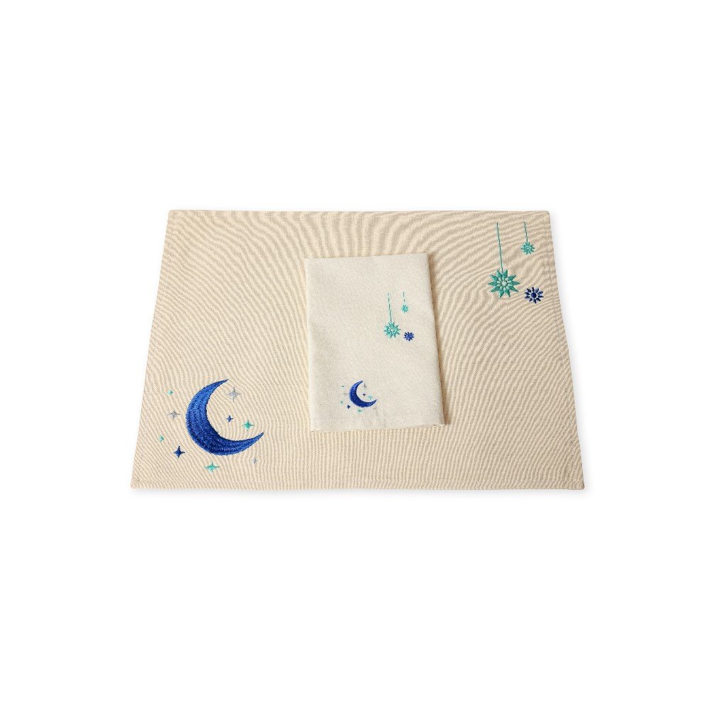 Embroidered Moon 
Tableware Set