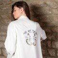 Sohar: White Short 
Cotton Abaya