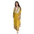 Mosul: Embroidered 
Mustard Yellow Dress