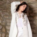 Ramallah: White Short 
Cotton Abaya