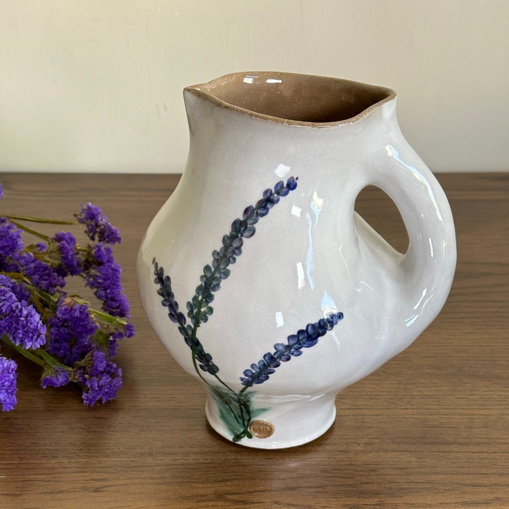 Blossom Lavender 
Ceramic Pitcher