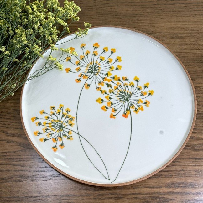Blossom Protea Ceramic 
Round Serving Plate