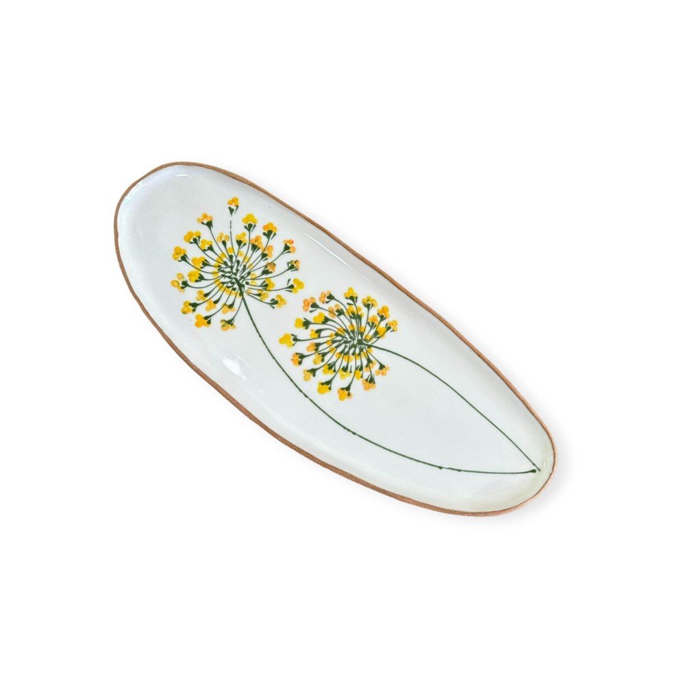 Blossom Protea Ceramic 
Long Serving Plate