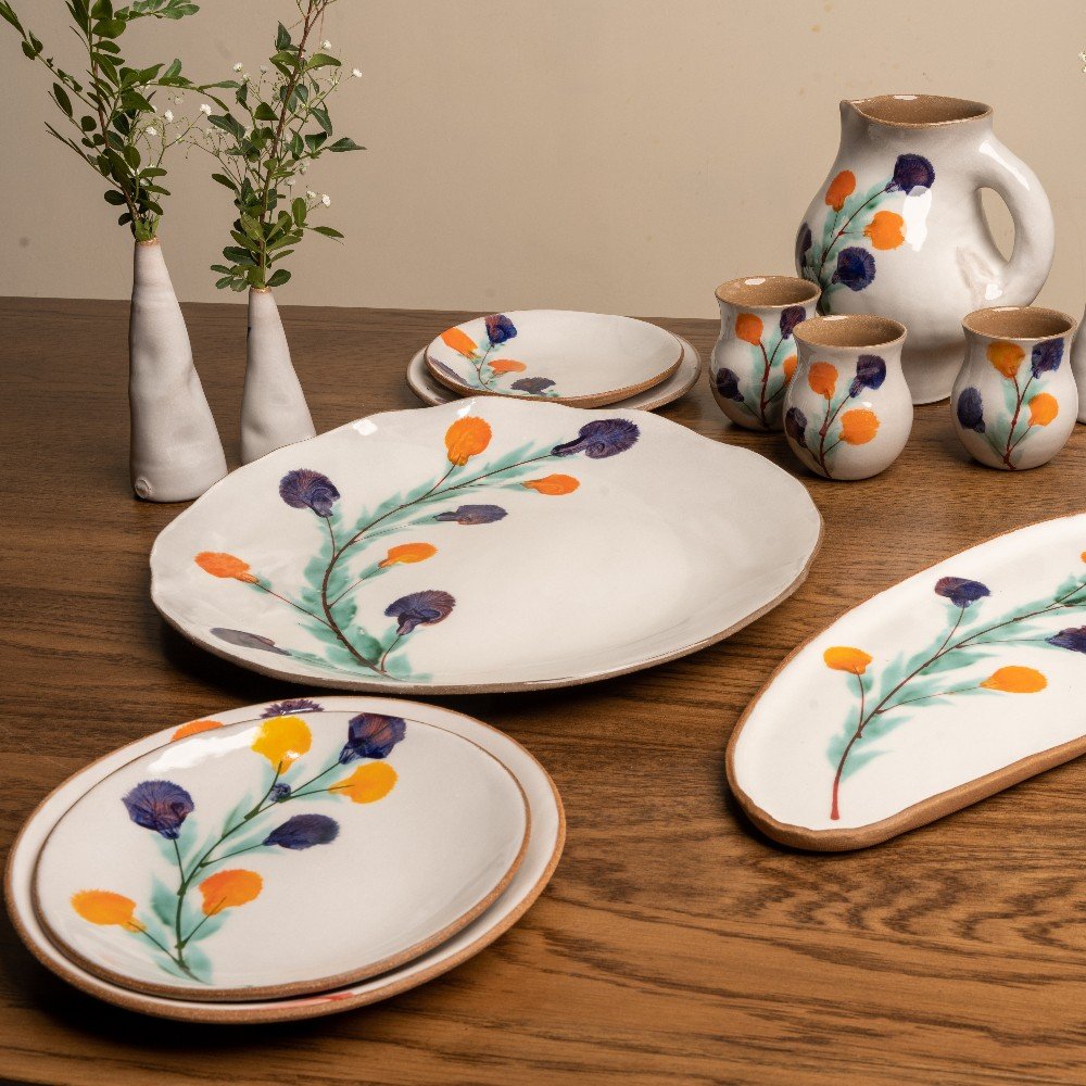 Blossom Cloves Ceramic 
Round Serving Plate