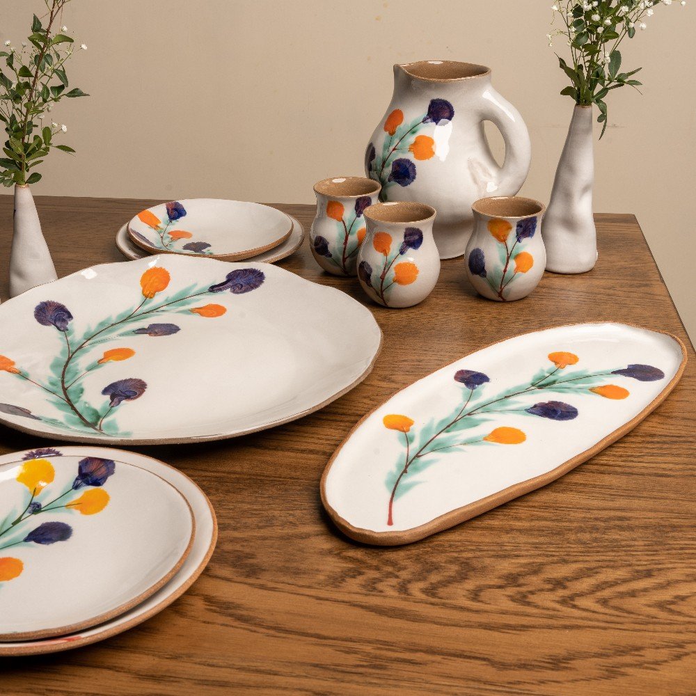 Blossom Cloves Ceramic 
Long Serving Plate