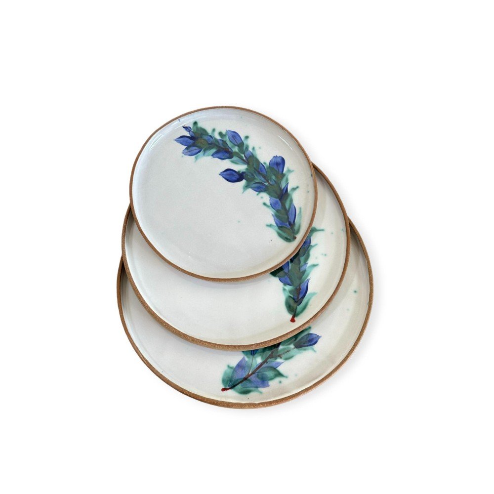 Blossom Blue Orchid 
Ceramic Flat Plate