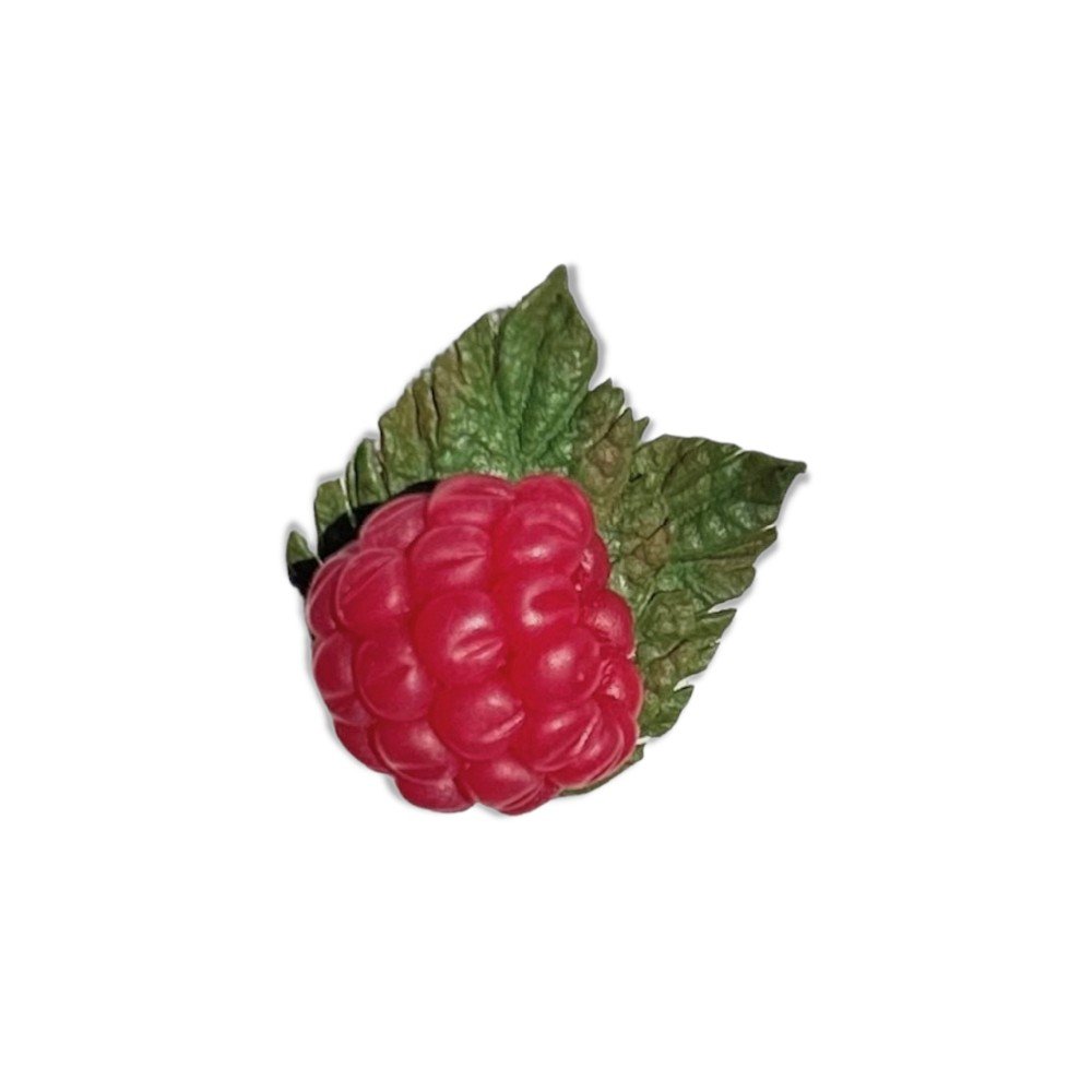 Raspberry with 
Leaves Clay Brooch