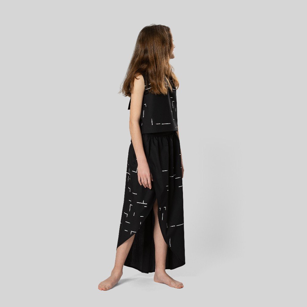 Artsy Aura Kids Set: Cropped 
Top & Asymmetric Skirt