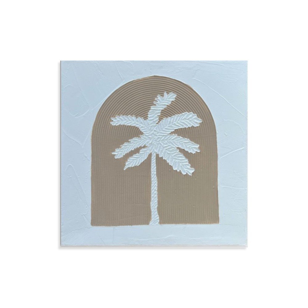 Textured Palm 
Wall Art in Sand