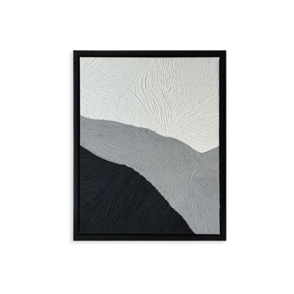 Framed Minimal Abstract Textured Wall Art: Serenity