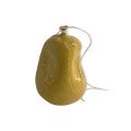 Yellow Deflated Ceramic Balloon with Three Dents