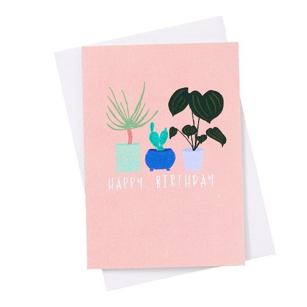 Greeting Card: Happy 
Birthday, Plants