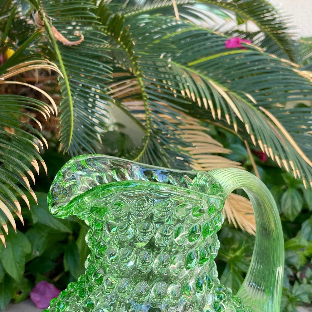 Paris Hobnail Light 
Green Glass Jug (2L)