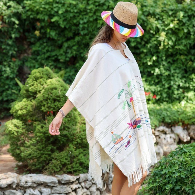 Embroidered 
Beach Cover-Up