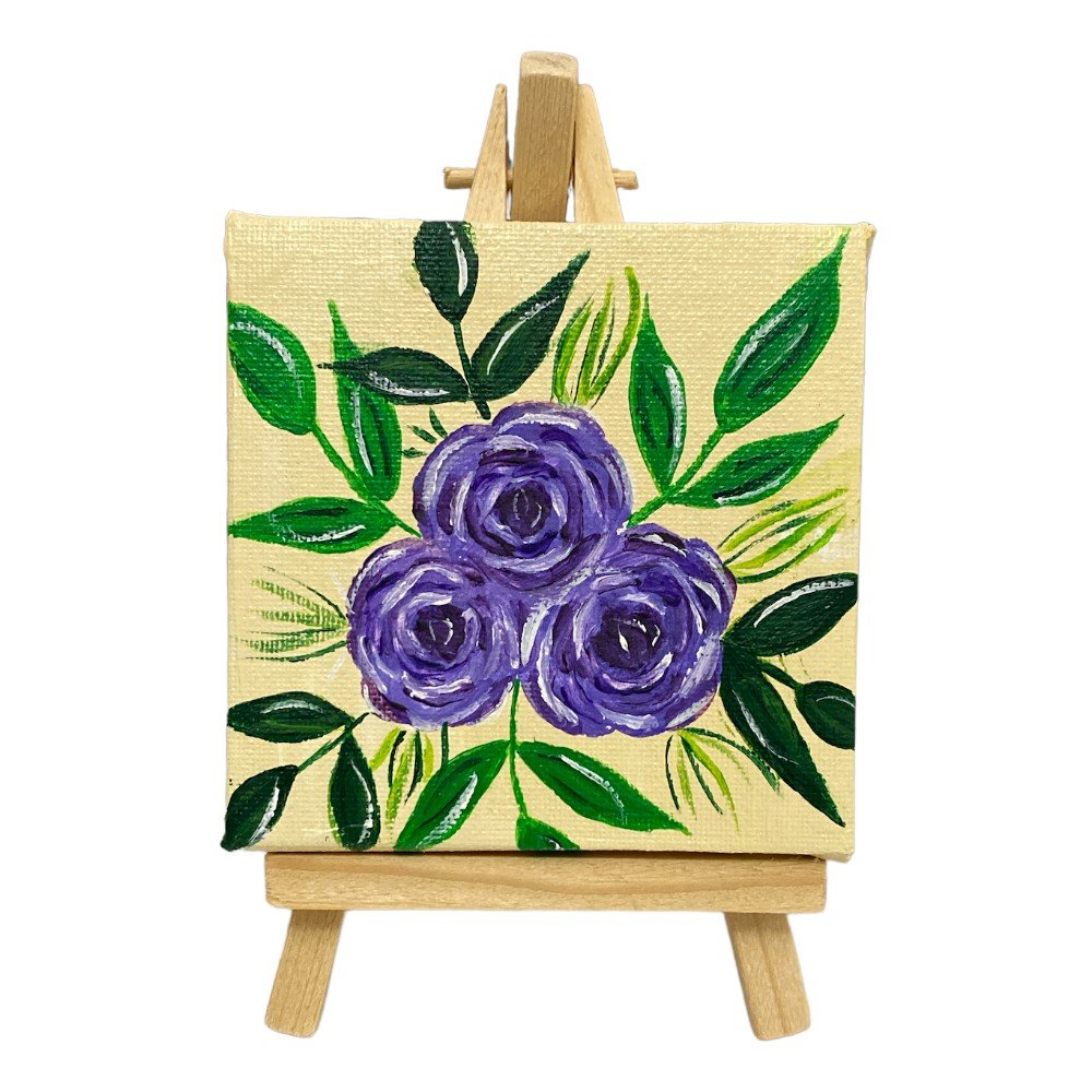 Purple Flowers 
Mini Painting