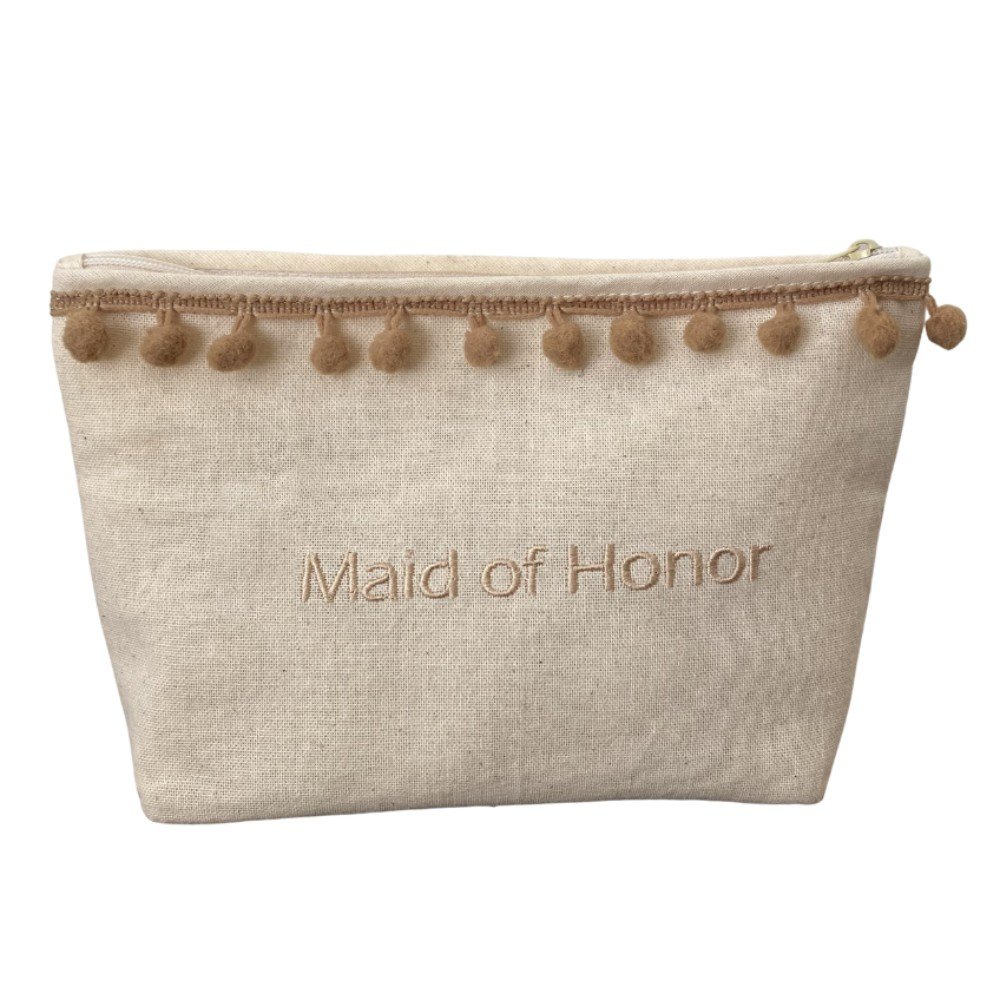 Customizable Embroidered Maid of Honor Pouch