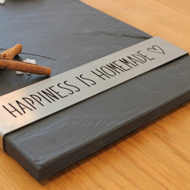 Slate Tray 
'Happiness is Homemade'