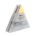 Set of 2 Marble & Brass 
Triangle Coasters