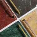 Carrara marble board 
with wooden handles