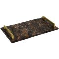 Emperador marble board 
with brass handles