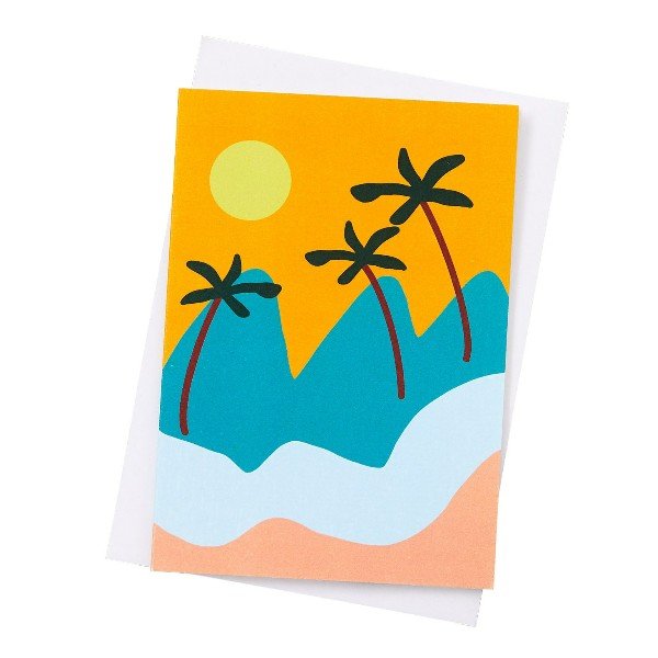 Greeting card: 
Sunshine & Palm trees
