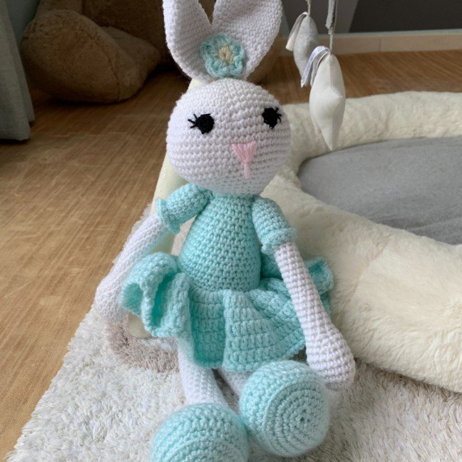 Mint Green Bunny 
Crochet Toy