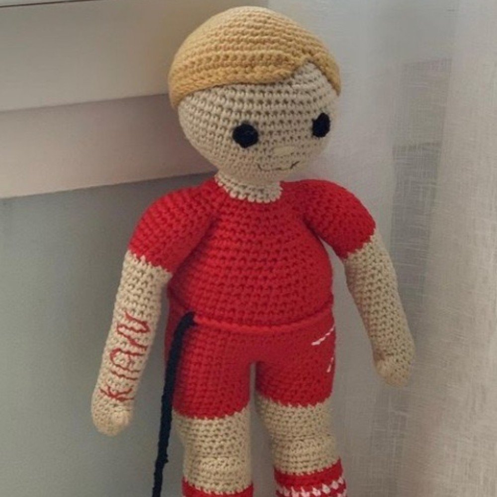 Footballer 
Crochet Doll