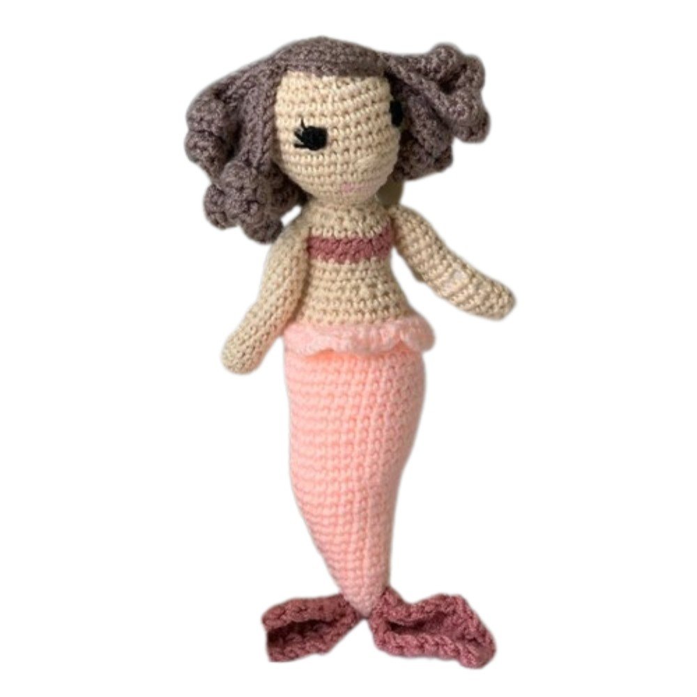 Pink Mermaid 
Crochet Doll