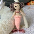 Pink Mermaid 
Crochet Doll