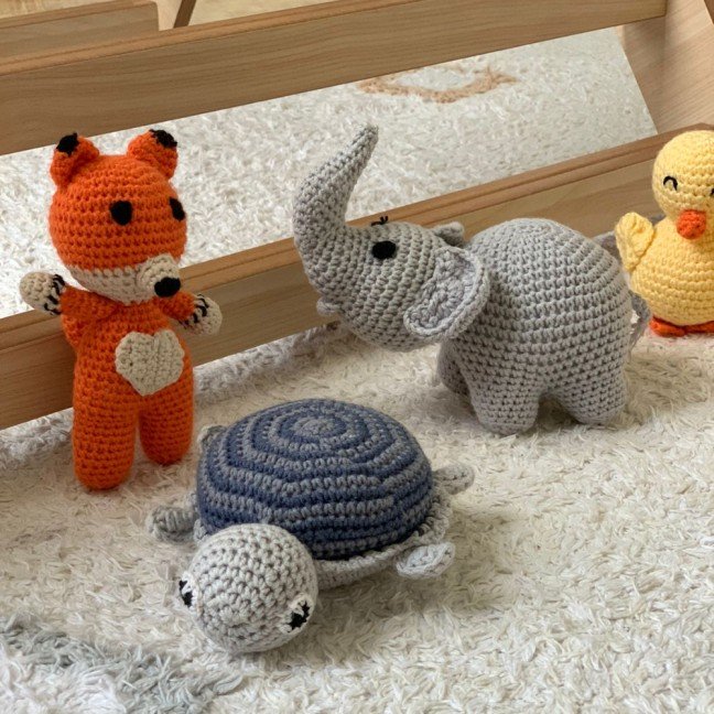 Mini Orange Fox 
Crochet Toy