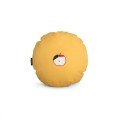 Embroidered yellow canvas red apple cushion