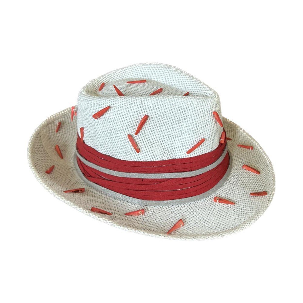 Chili Red Pepper 
Raffia Hat