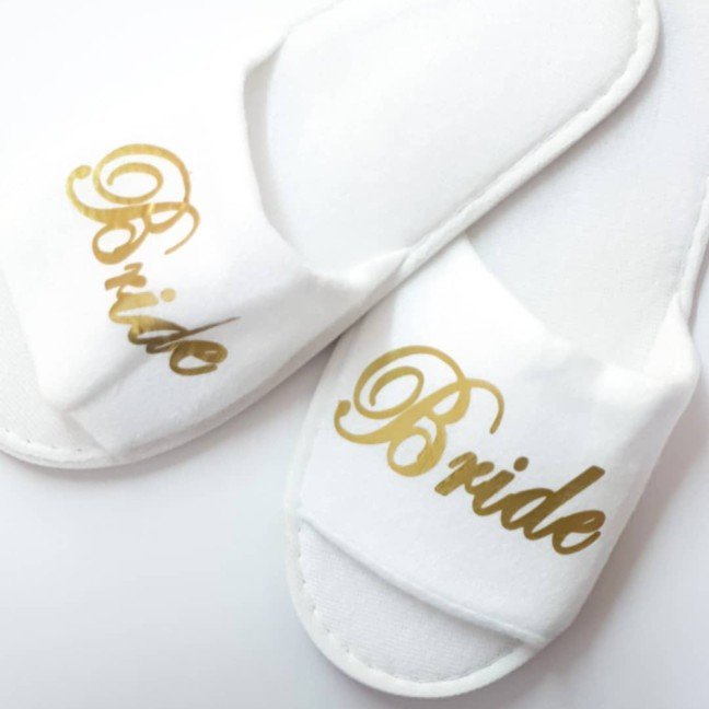 Customizable 
Bridal Slippers