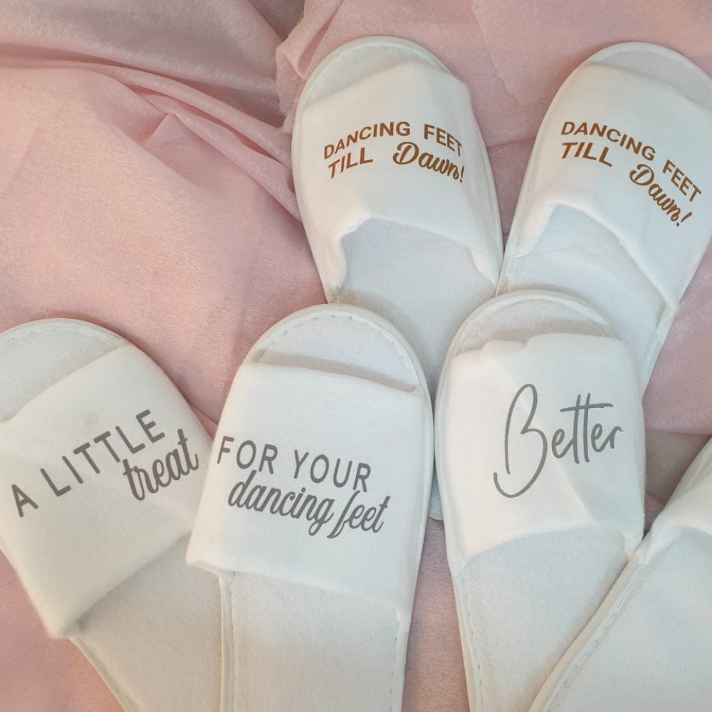 Customizable 
Bridal Slippers