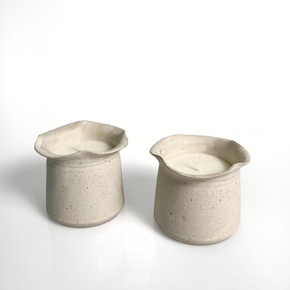 Set of 2 
Ceramic Candles