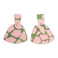 Khaki Glam 
Big Clay Earrings