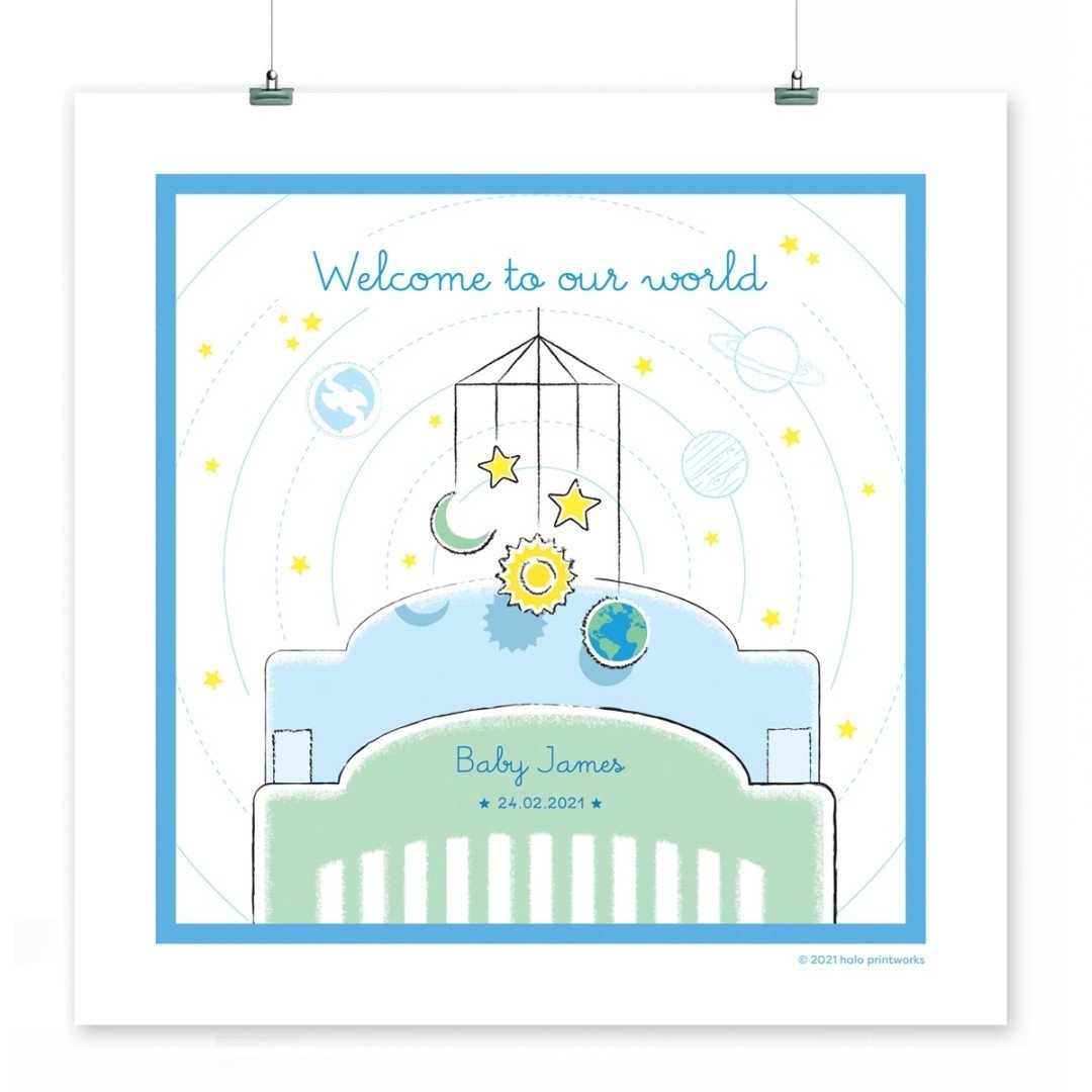 Print: Welcome 
to our World (Boy)