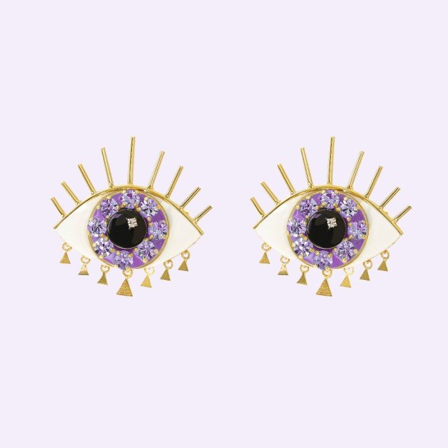Purple Eye 
Earrings