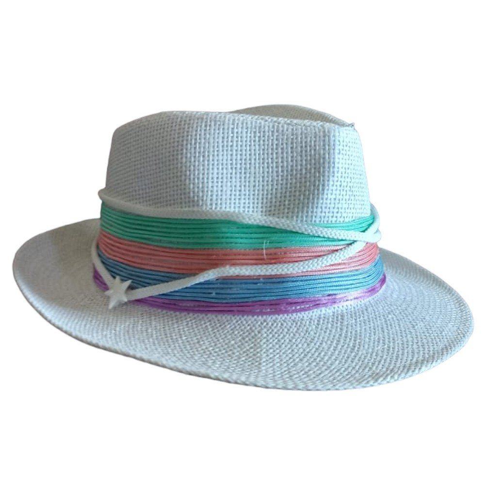 Colorful Threads 
Straw Hat