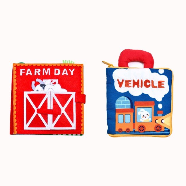 Two Children's Books: 
Farm Day & Vehicle Transportation