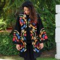 Sharjah: Black 
Short Silk Abaya