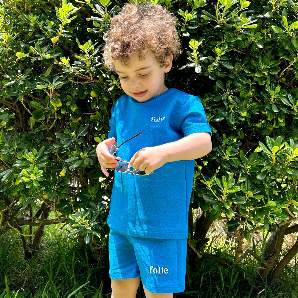 Tropical Kids Blue 
Set: T-Shirt & Shorts