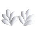 White Leaf 
Clay Earrings